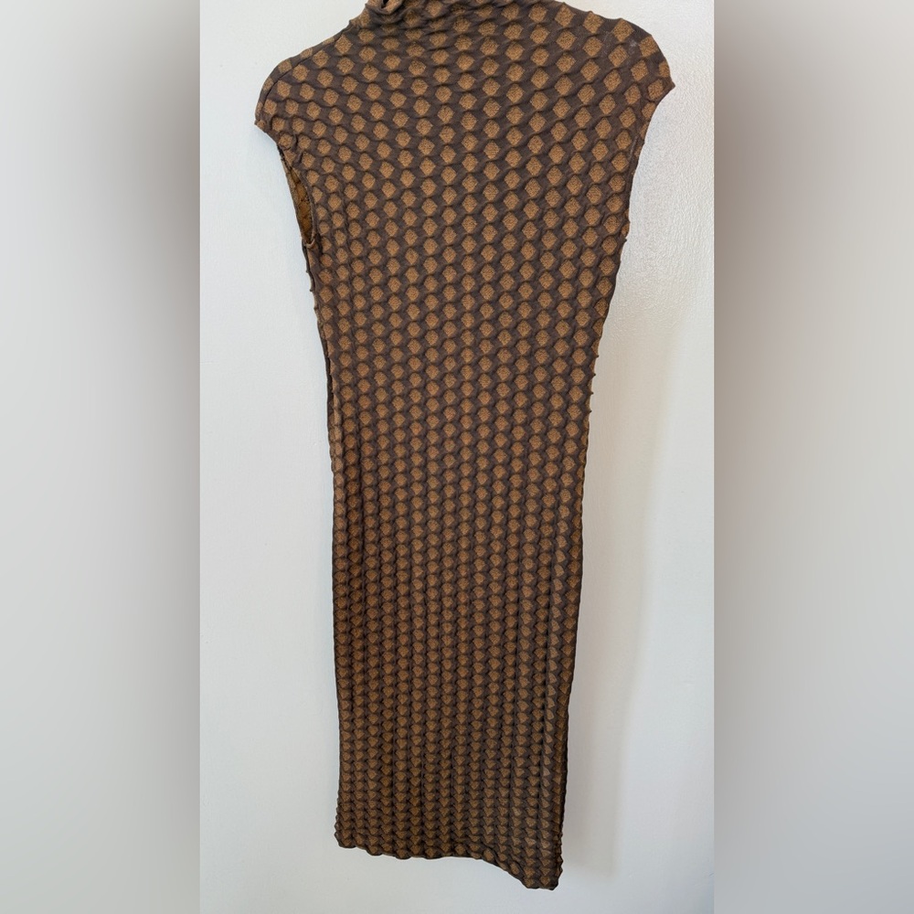 Chic Brown and Tan Dress